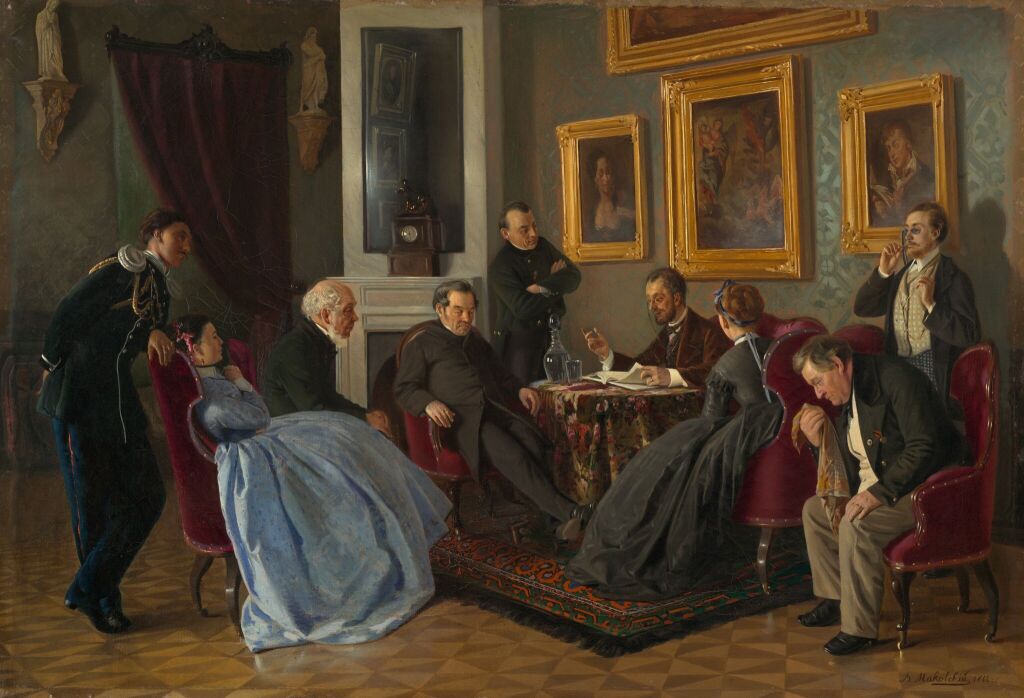 «Литературное чтение» Владимира Маковского 1866 г.
